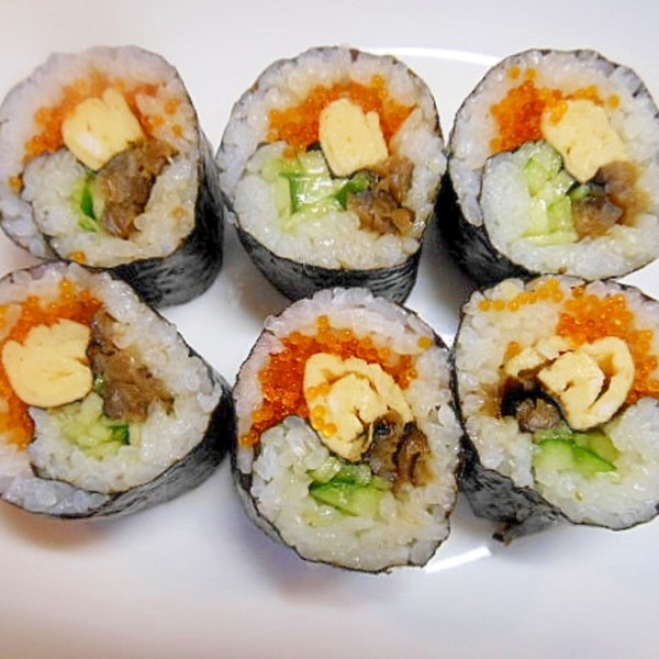 卵 椎茸 胡瓜 とびっこの巻寿司 レシピ 作り方 By アルプスの乙女 楽天レシピ 卵 椎茸 胡瓜 とびっこの巻寿司 レシピ 作り方 By アルプスの乙女 楽天レシピ