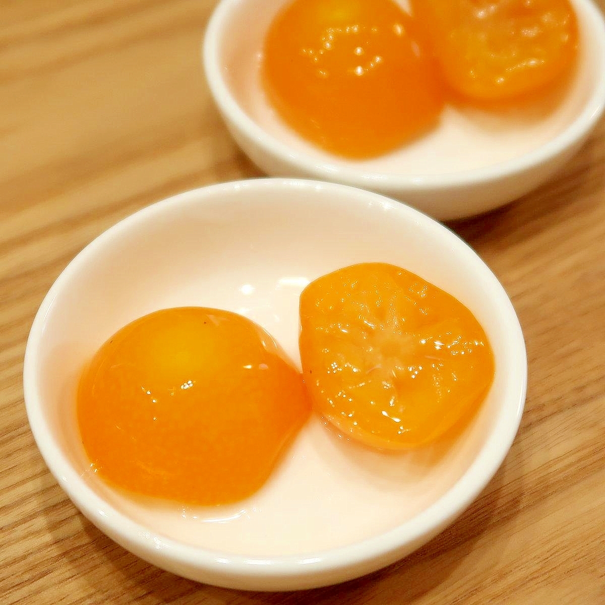 金柑(きんかん)の甘露煮☆食べやすさ優先の半割り