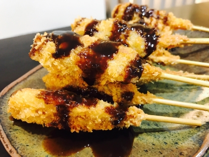 　「豚ロースのカレー風味串カツ」　　　　♪♪