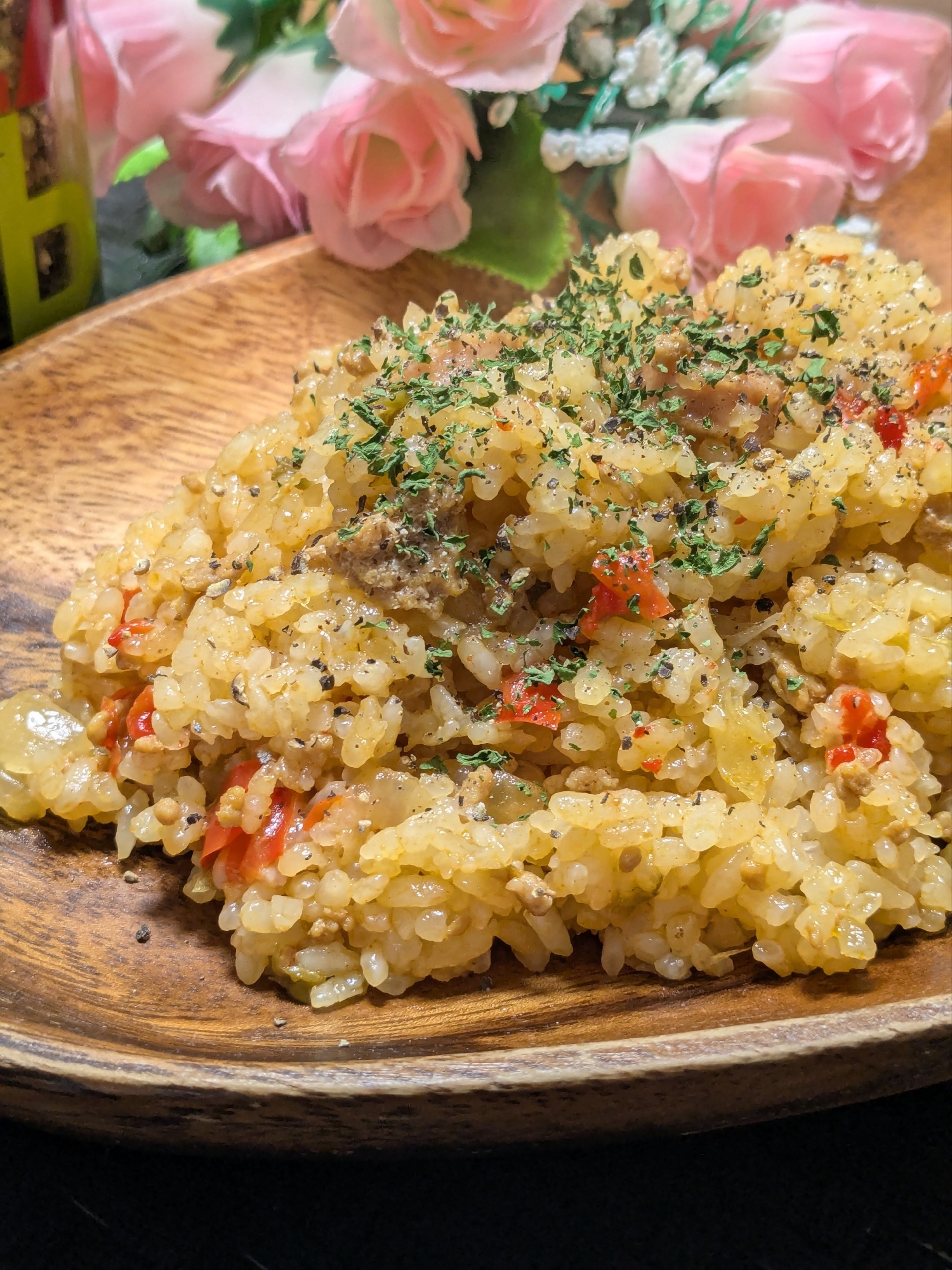 〜豚ひき肉の炊飯器ジャンバラヤ〜