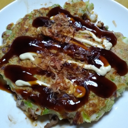 卵なしで美味❤アミエビ入り（小エビ）お好み焼き♪