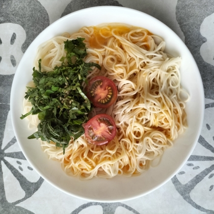 大葉トマト♫玉子そうめん