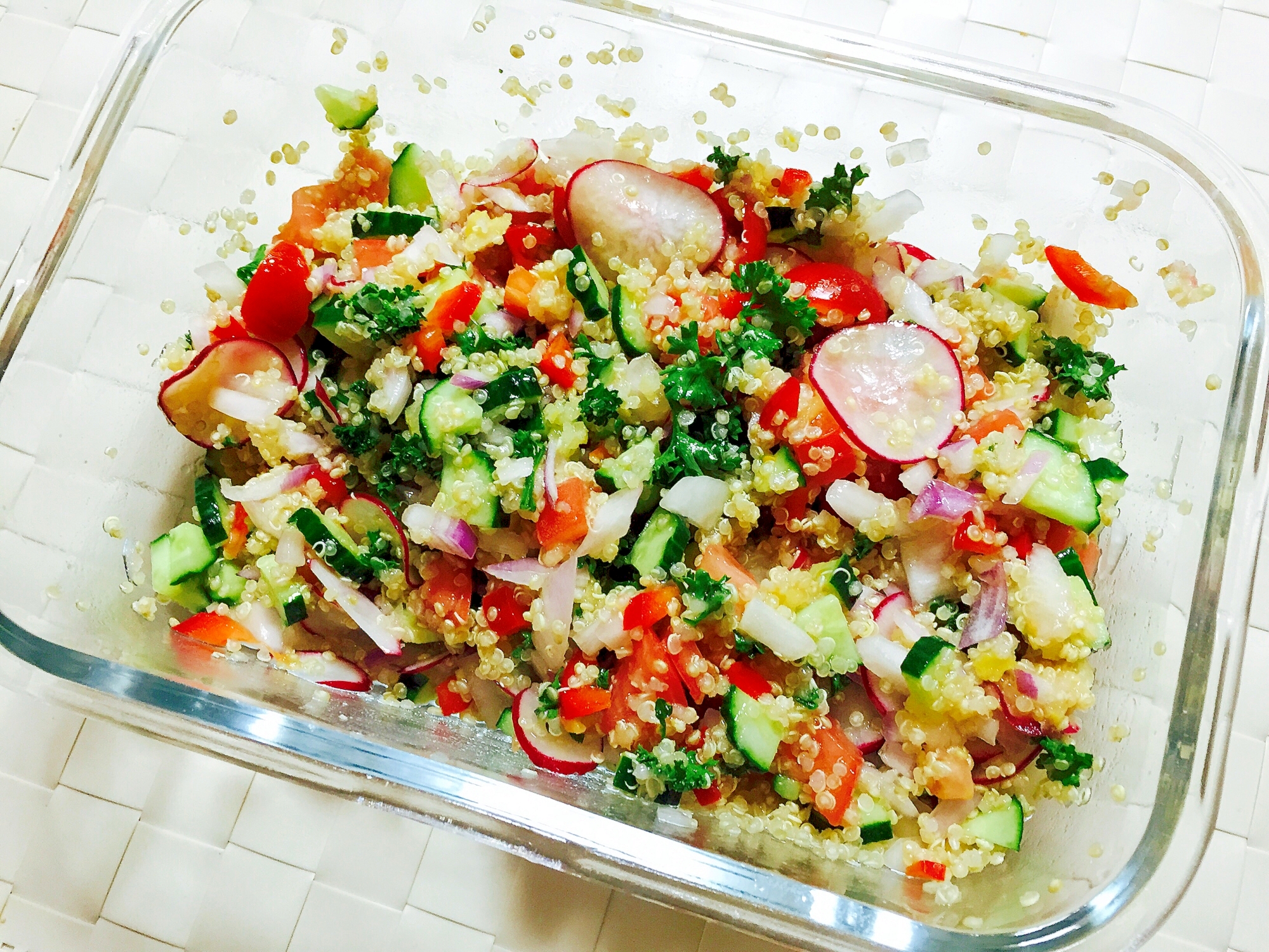 塩レモン エゴマ油のキヌアサラダ 宝石箱 レシピ 作り方 By Sora Mimi87 楽天レシピ