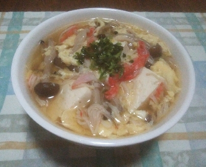 豆腐とたまごの中華スープ