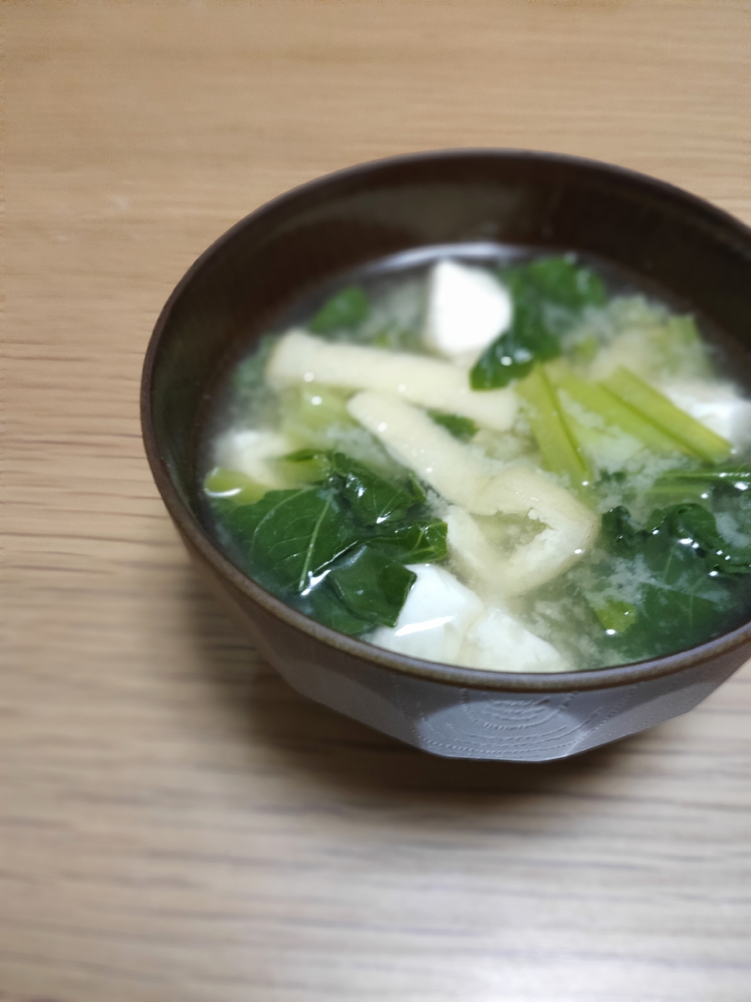 野菜がとれる 小松菜のみそ汁 レシピ 作り方 By みんとa 楽天レシピ