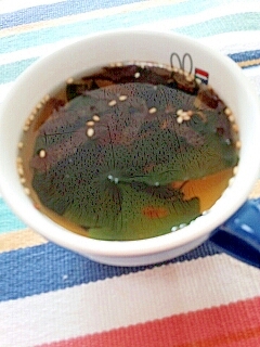 ごぼう茶で☆旨味わかめスープ風♪