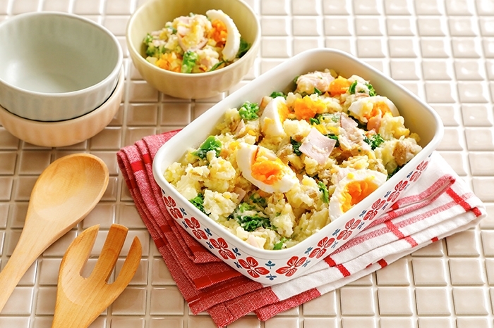 春のお弁当に 菜の花と新じゃがのポテトサラダ 頑張りすぎない家族ごはん 42 デイリシャス 楽天レシピ