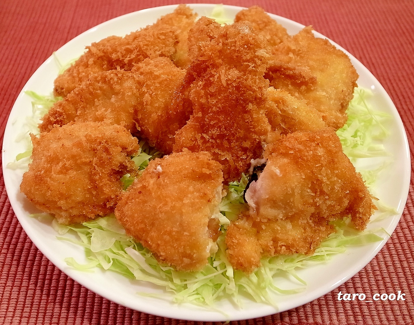 サクサクジューシー！鳥むね肉の梅肉チーズフライ レシピ・作り方 by taro_cook｜楽天レシピ