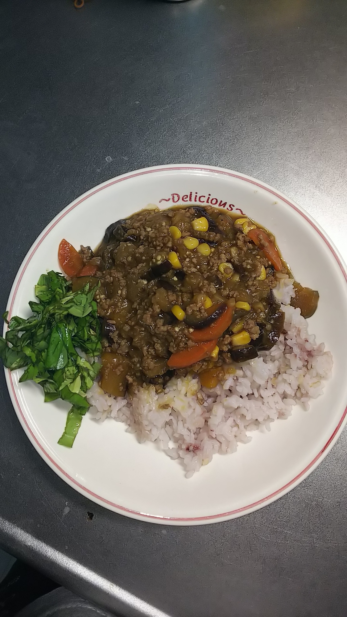 夏におすすめナスのカレー煮丼