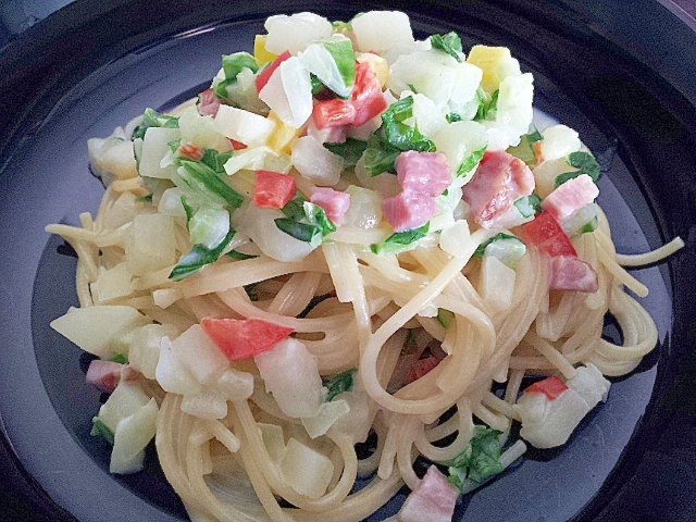 野菜いっぱい♥簡単！スープスパゲッティ