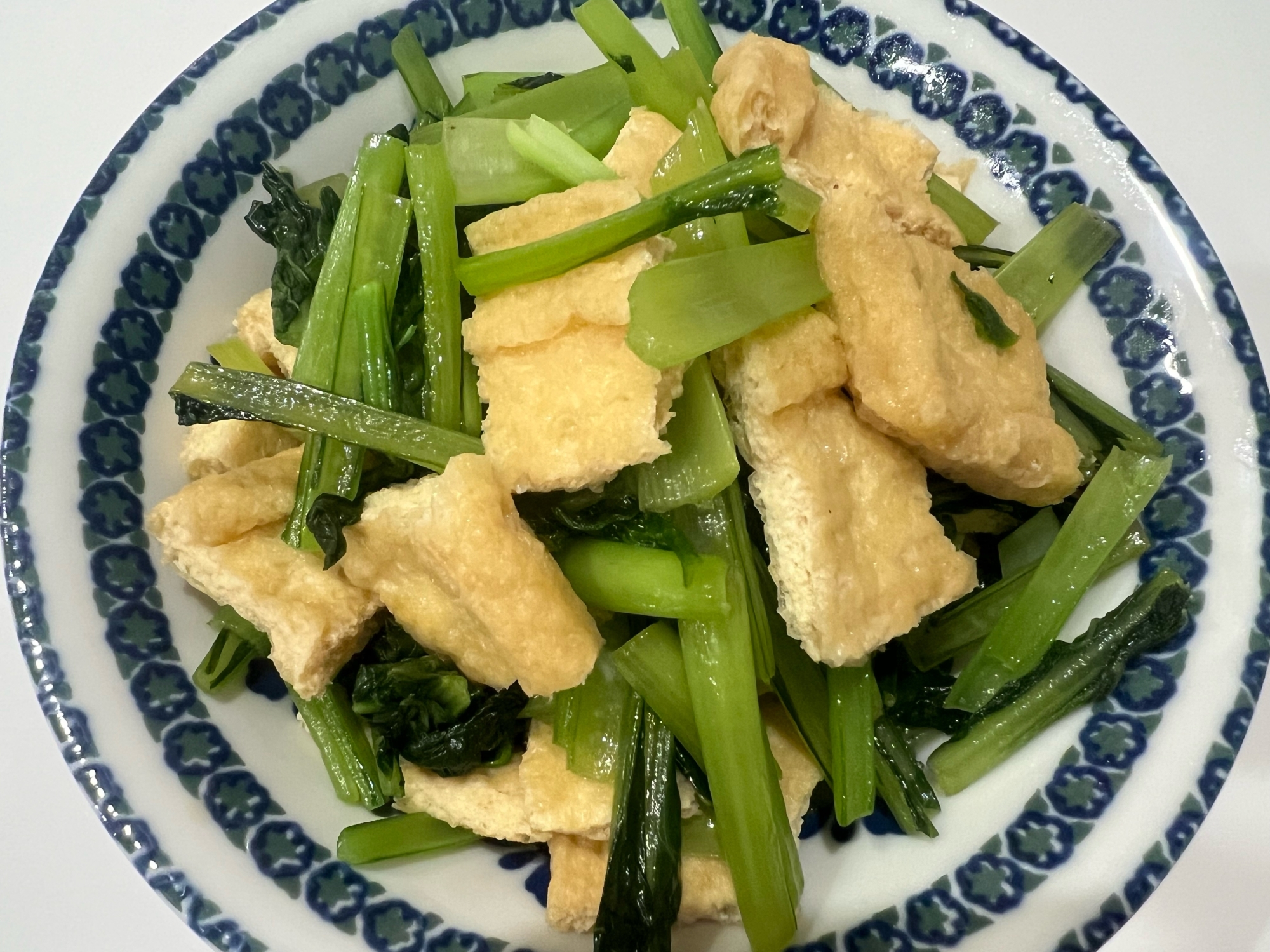 小松菜と油揚げの炒め物