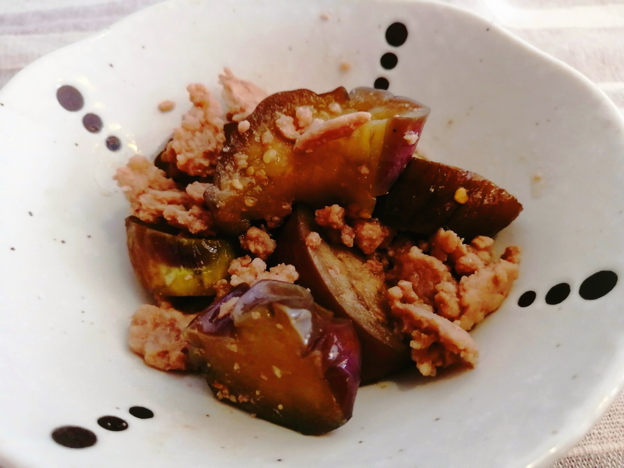 水なすの甘辛煮