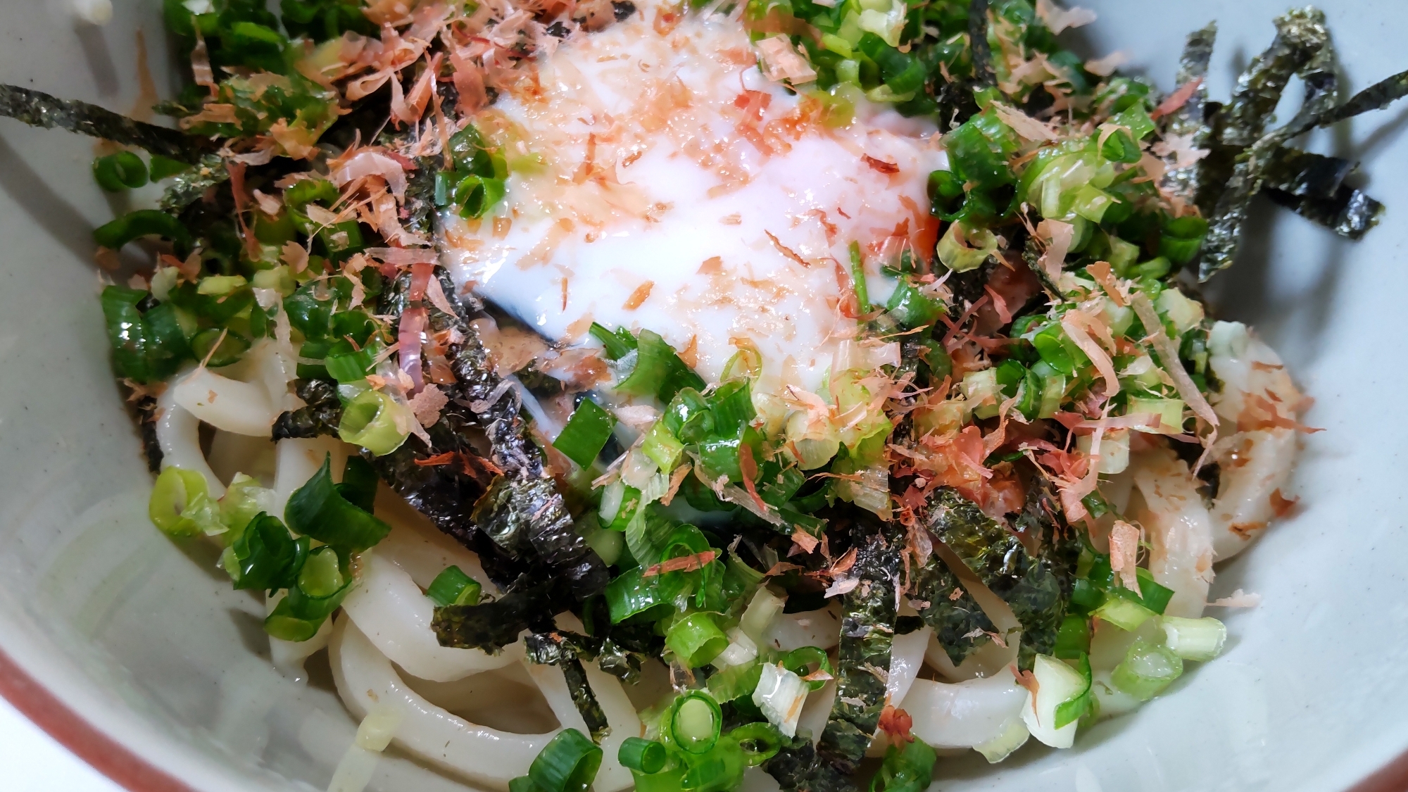 納豆釜玉風うどん