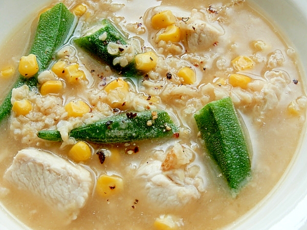 ダイエットにも 鶏むね肉 オートミールのスープ レシピ 作り方 By ジョン リーバス 楽天レシピ