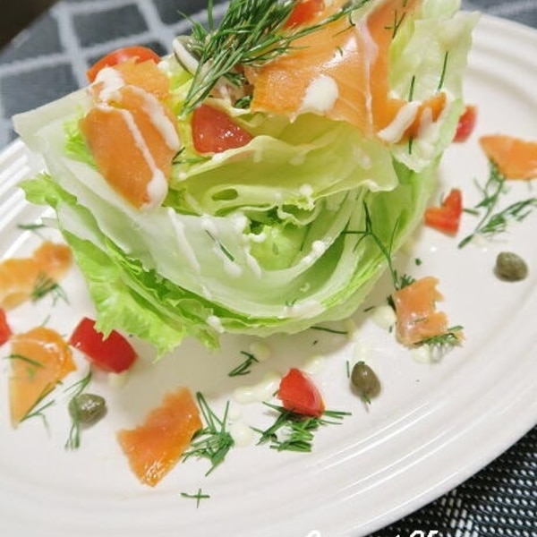 サーモンとヨーグルトドレッシングのウェッジサラダ レシピ 作り方 By グルヤマ 楽天レシピ サーモンとヨーグルトドレッシングのウェッジサラダ レシピ 作り方 By グルヤマ 楽天レシピ