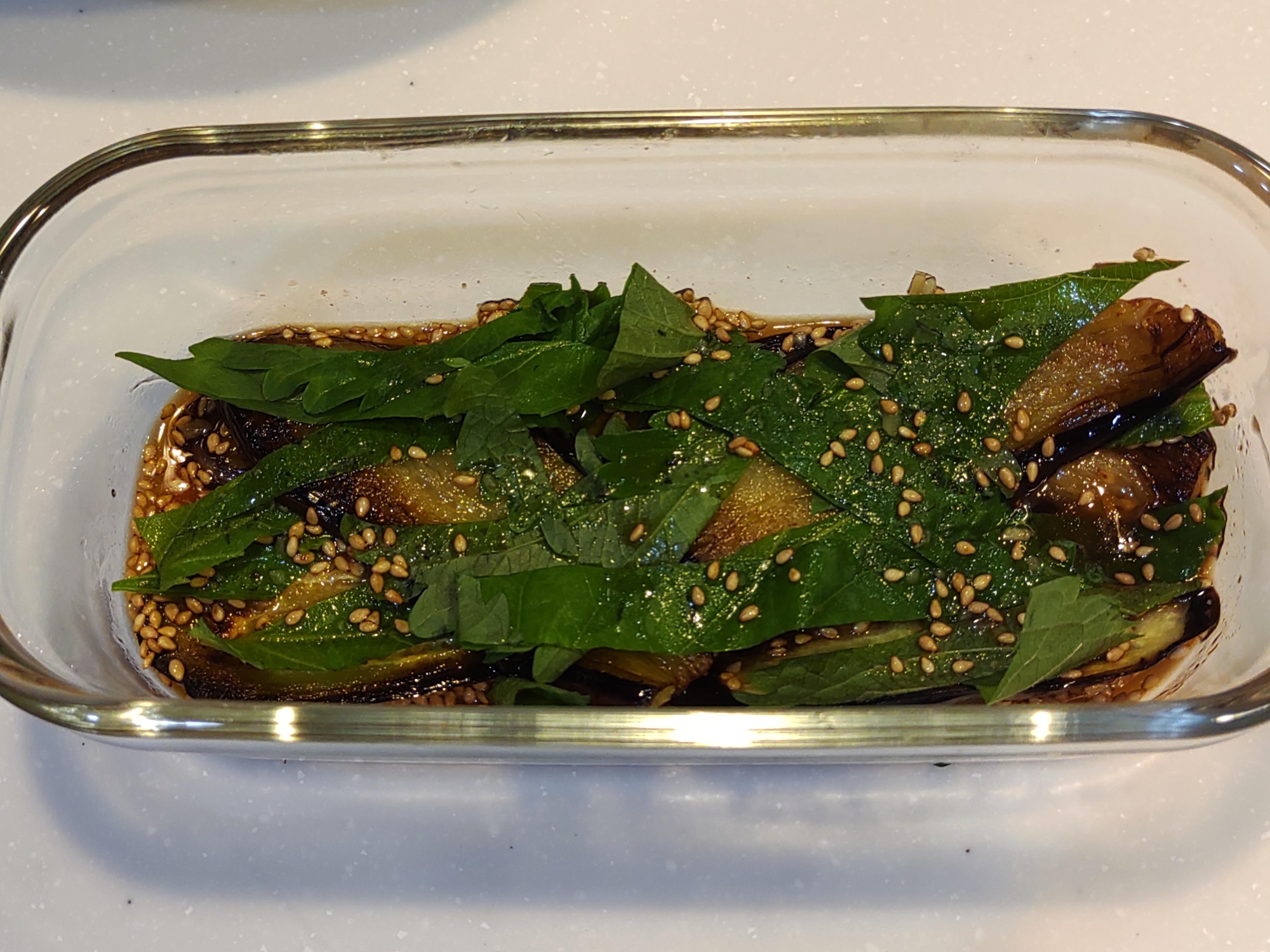 なすと大葉の中華味