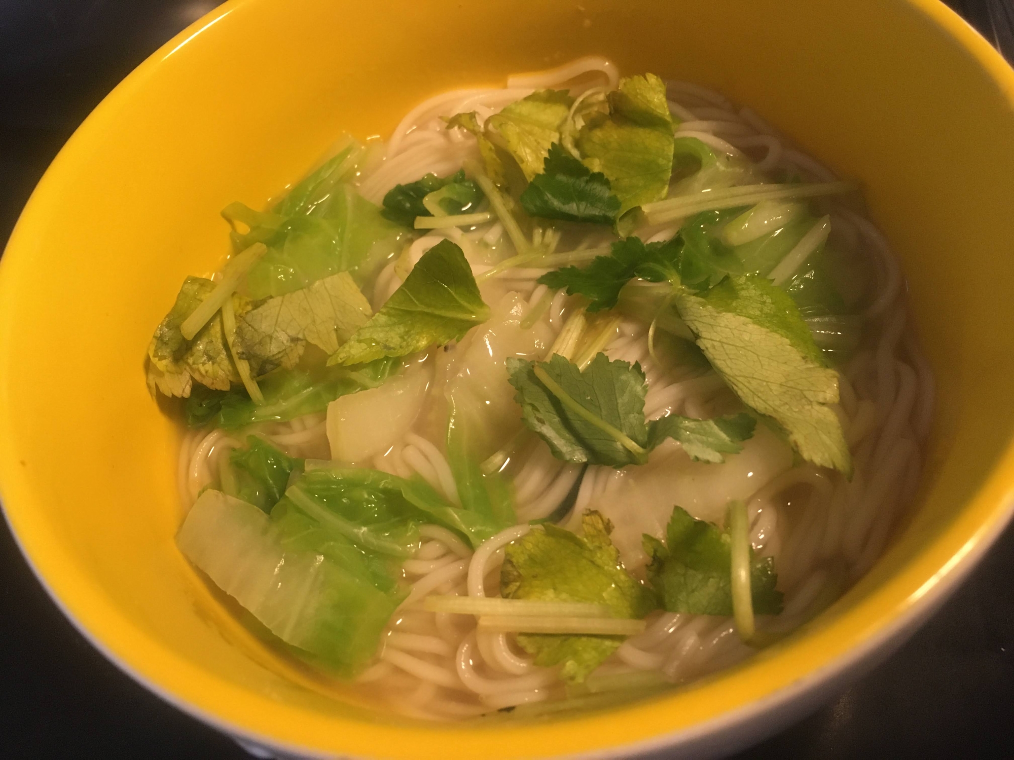 白菜と三つ葉のにゅう麺