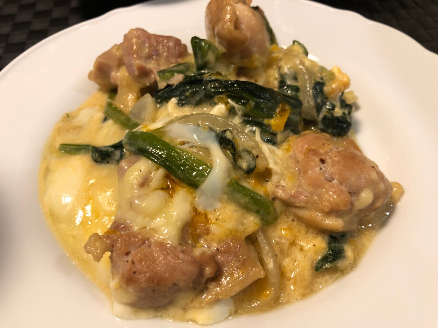 カルボナーラ風♡鶏肉煮込み