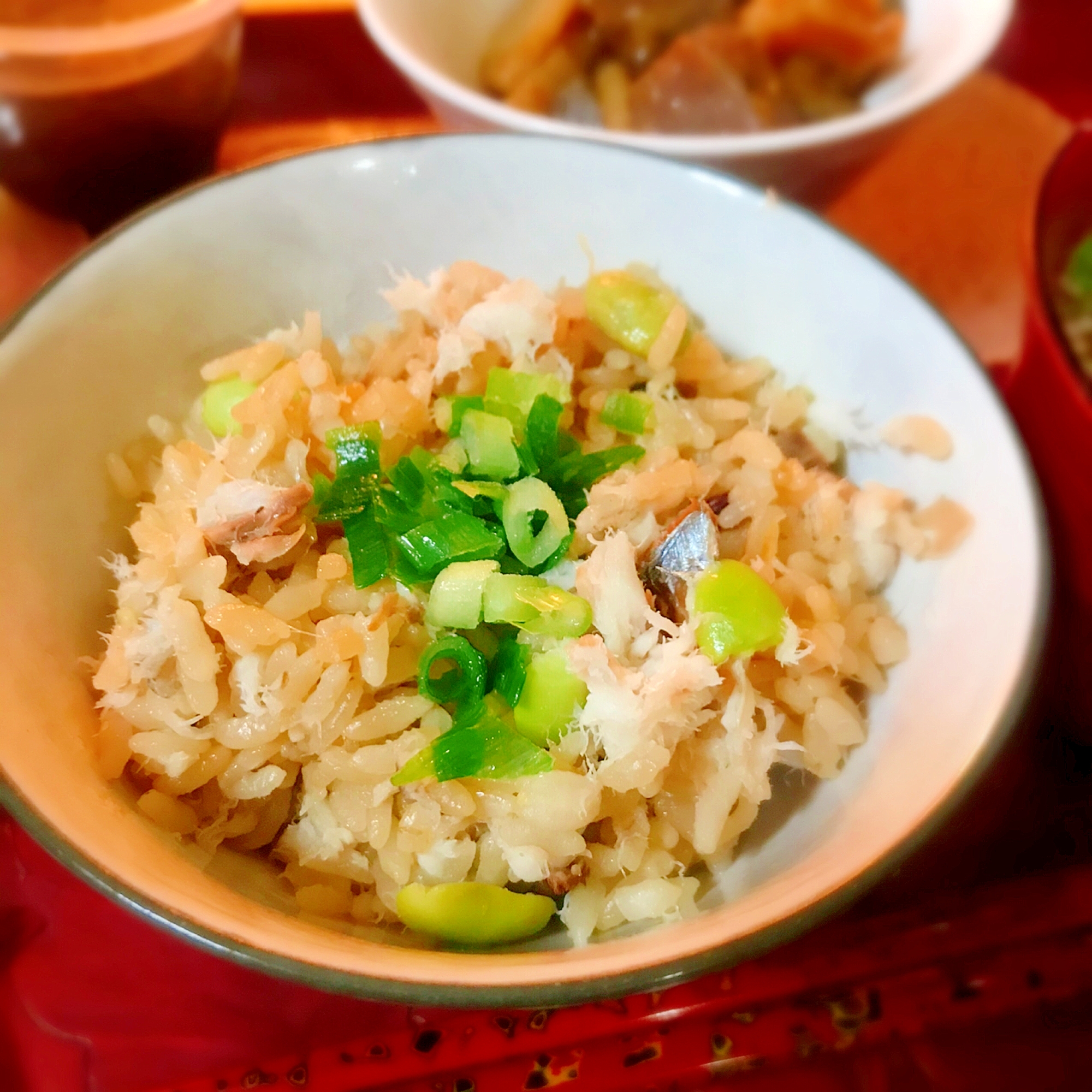 香りよし！味よし！アジの炊き込みご飯