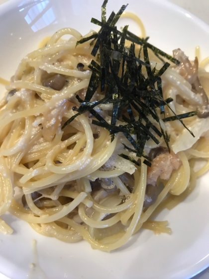 豆乳でつくるたらこスパゲッティ