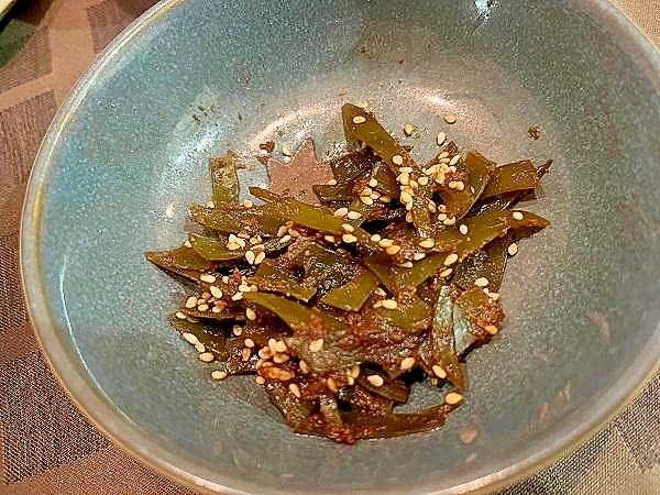 でがらしで作る簡単かつお昆布佃煮