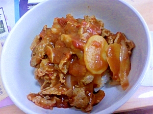 トマト牛丼