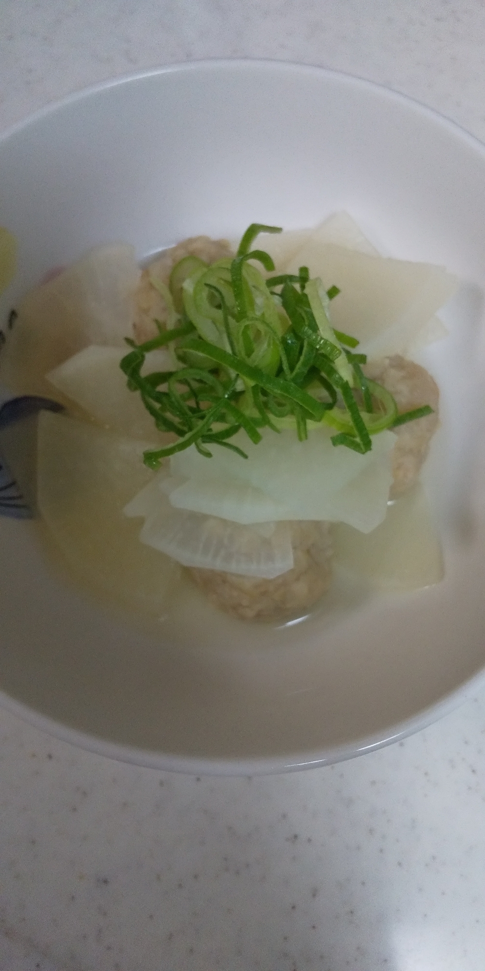 白だしde肉だんごと大根の煮物☆