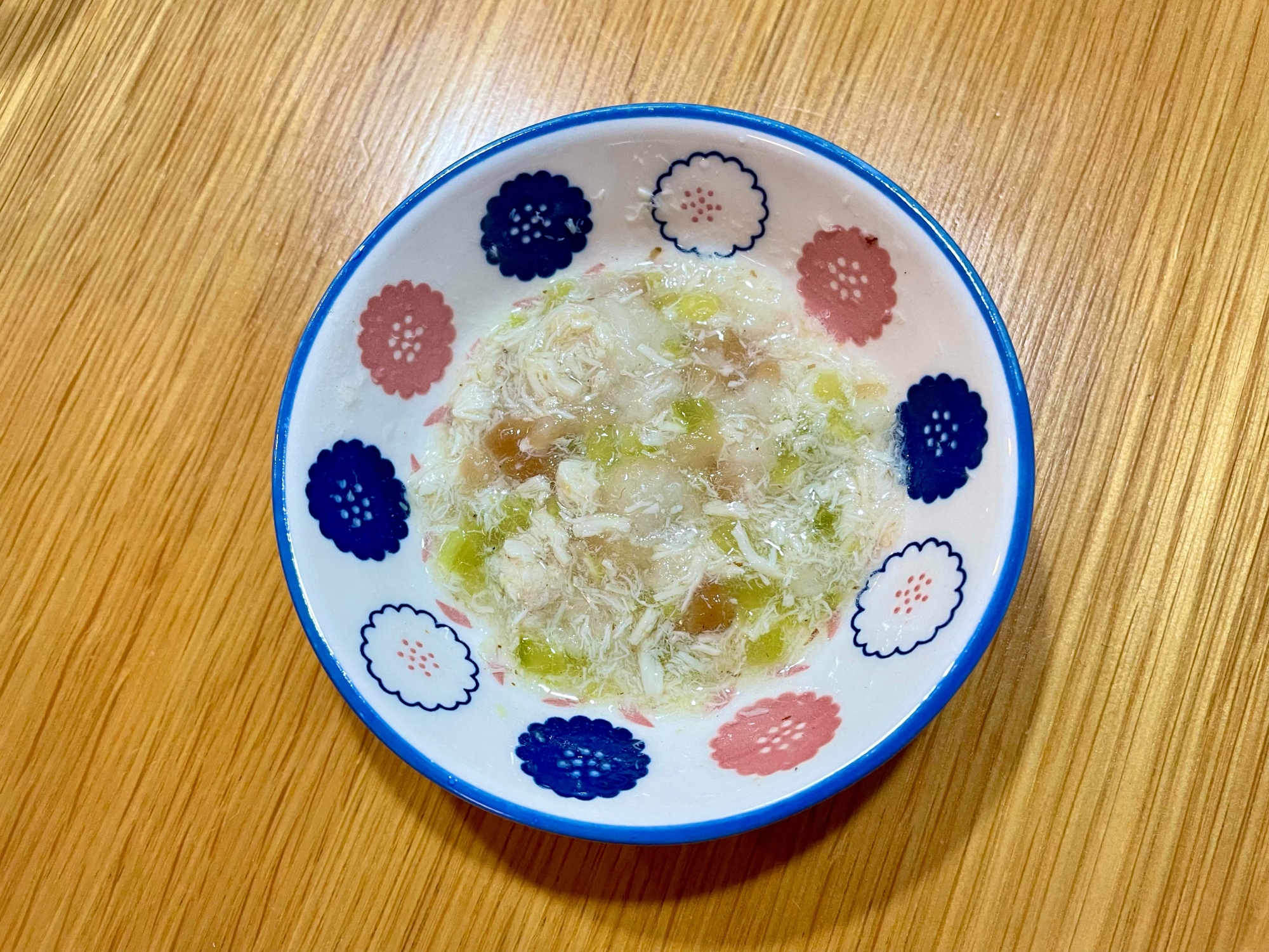 【離乳食中期】お麩ときゅうりとささみの和風煮込み