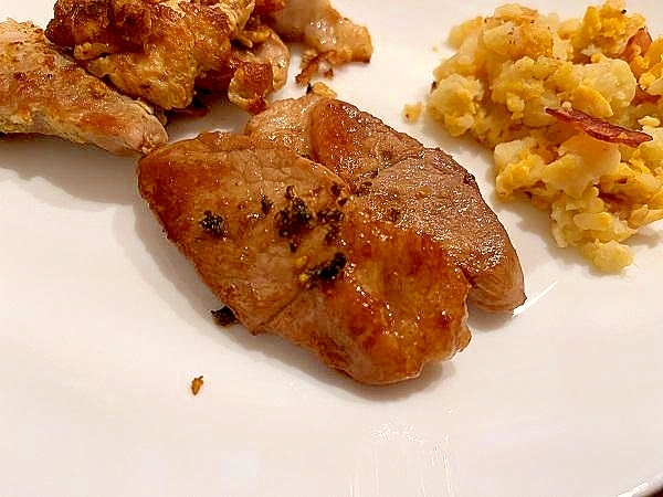 ピリ辛!豚肉の生七味トンテキ