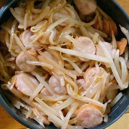 キャベツもやしのスパイシーカレーソース炒め