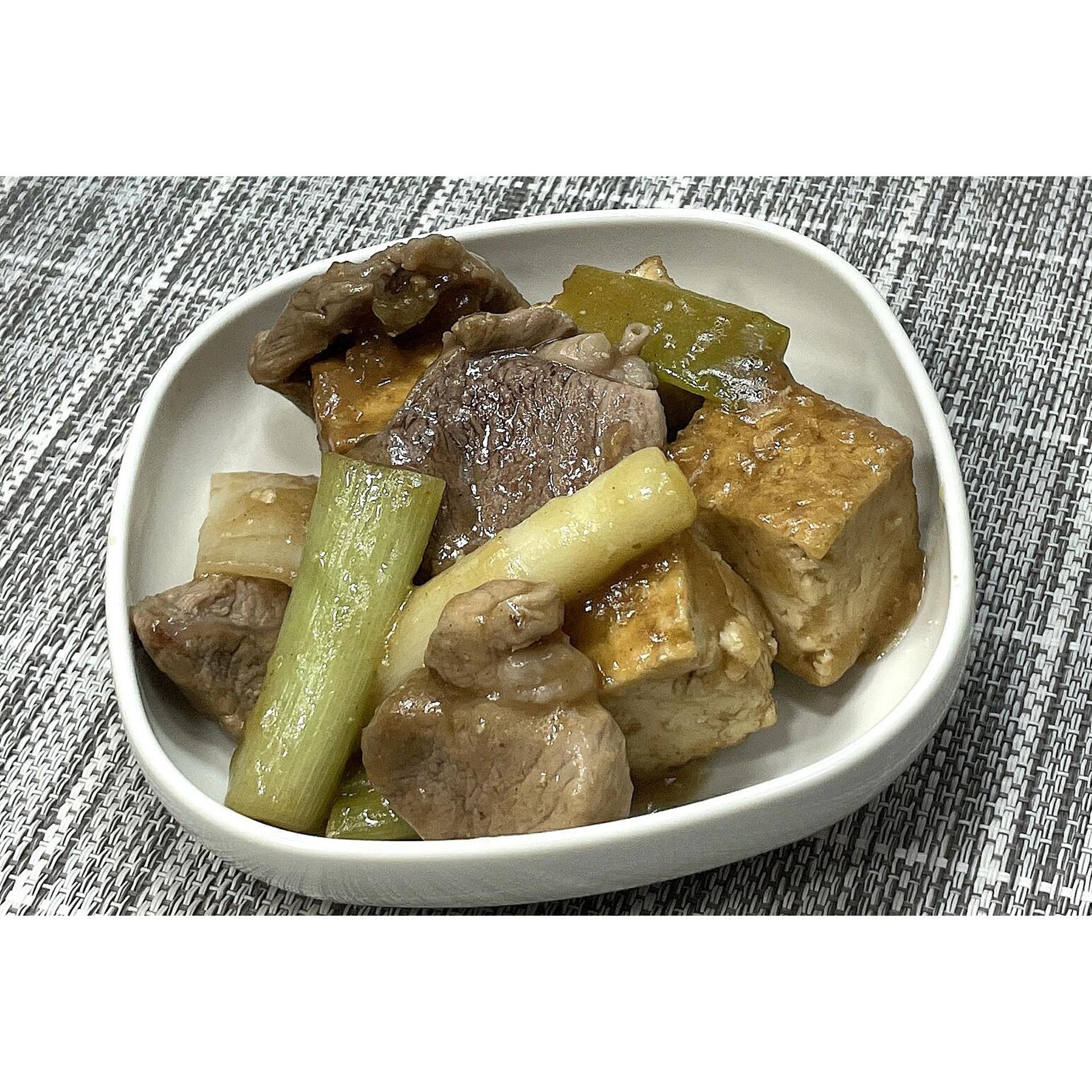 厚揚げと長ねぎの甘酢豚炒め★動画あり★