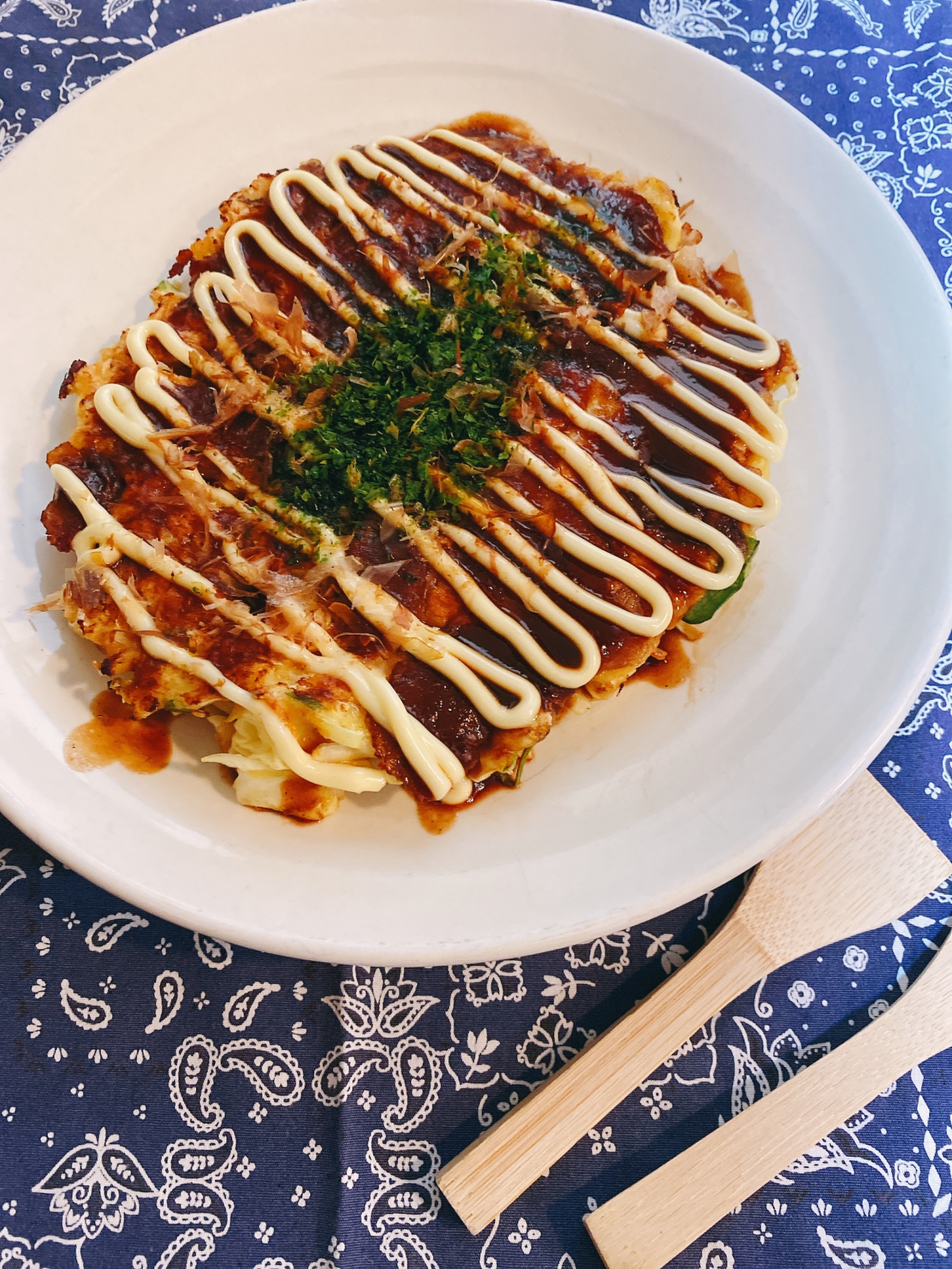 天ぷら粉を使ってお好み焼き