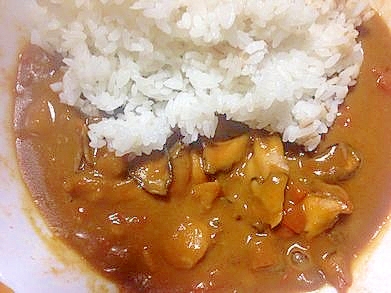 キノコのバター炒めカレー