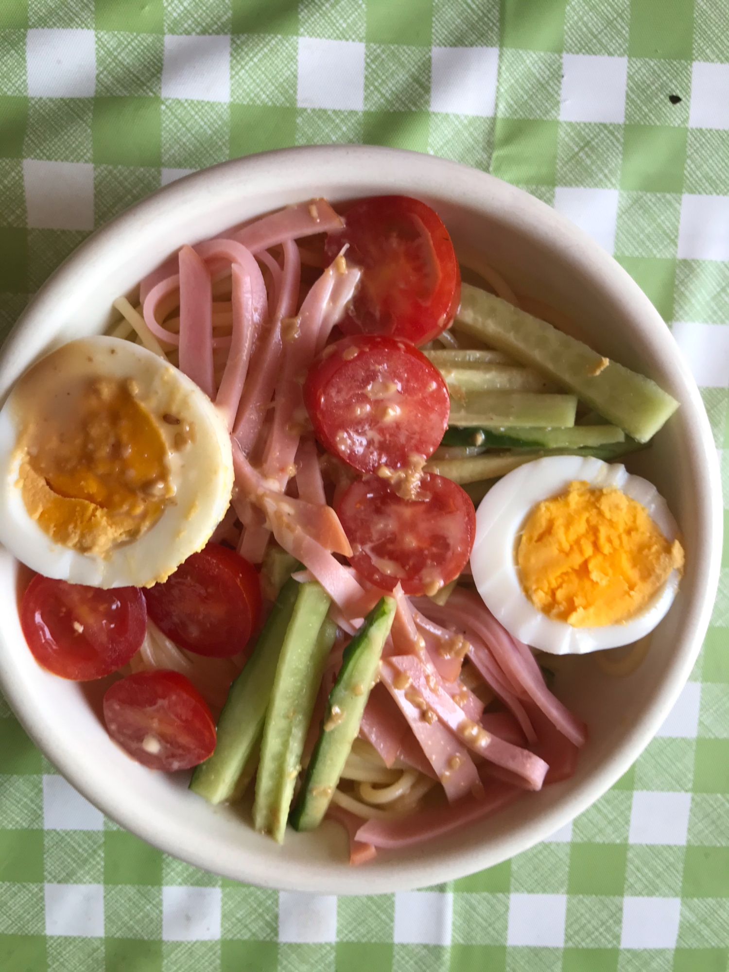 スパゲティの冷麺風