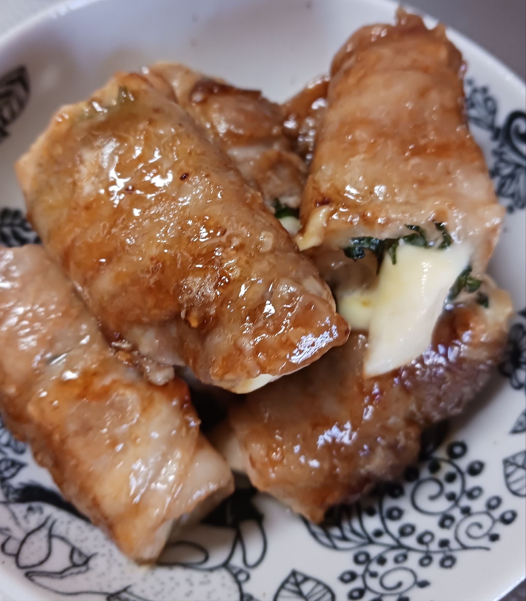 豚チーズ大葉巻き