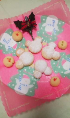 クリスマスに ミッキーのスノーボールクッキー レシピ 作り方 By Tekonani 楽天レシピ