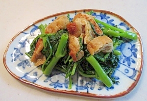 簡単で美味しい!空芯菜の油揚げ炒め