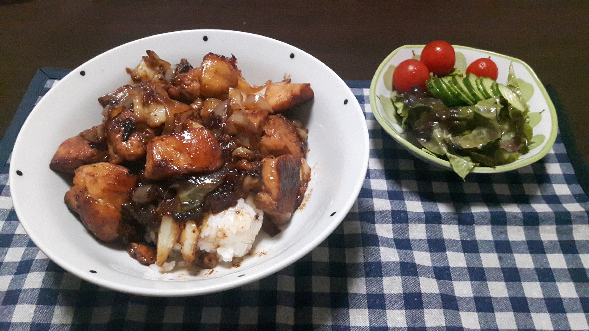 疲労回復！！タレから作る鶏の照り焼き丼定食