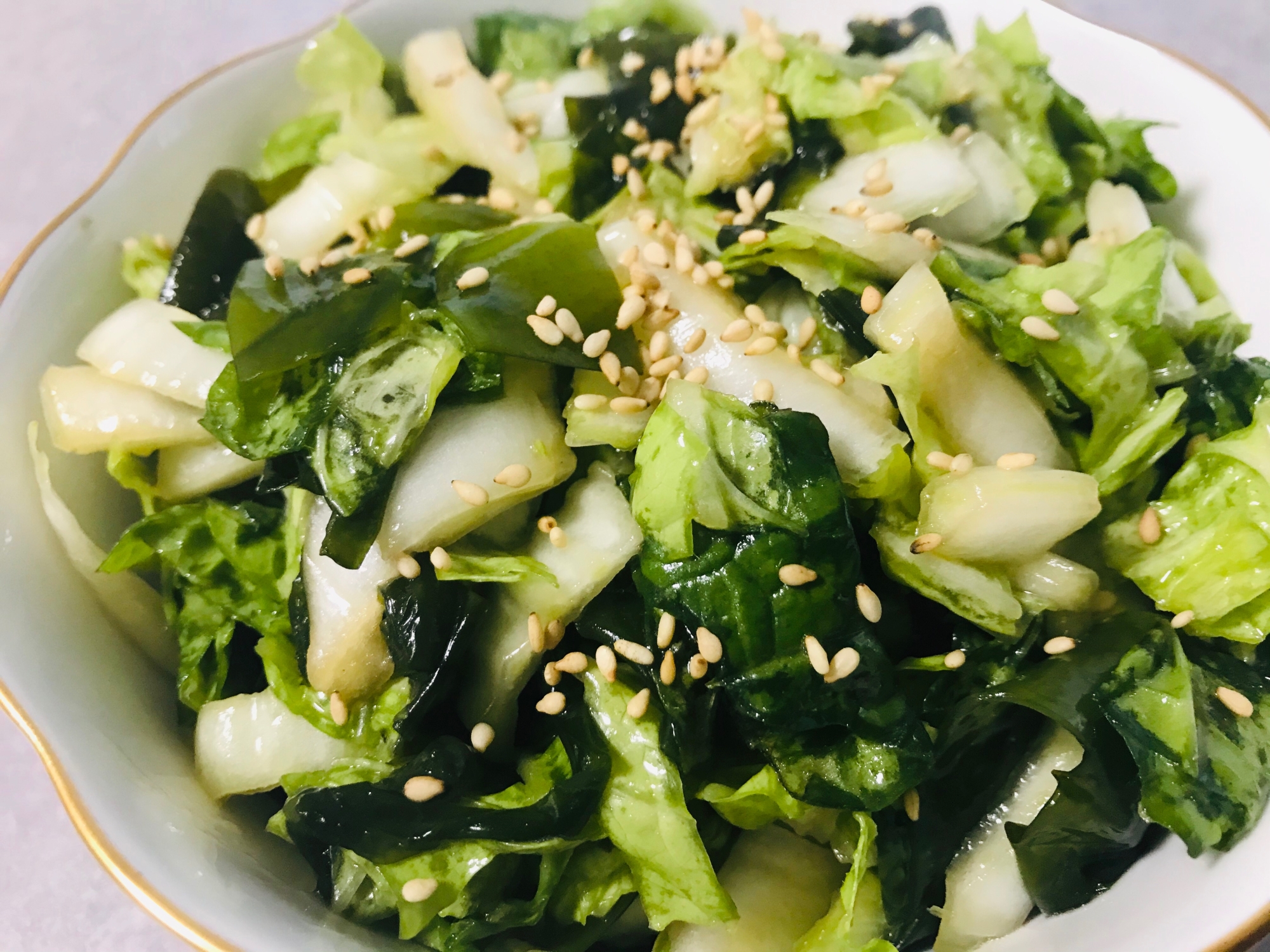 簡単副菜 生わかめと白菜の中華サラダ レシピ 作り方 By Seal S 楽天レシピ