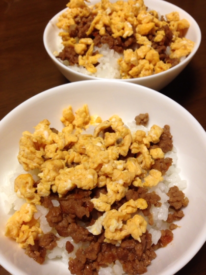 肉＆たまごそぼろ丼