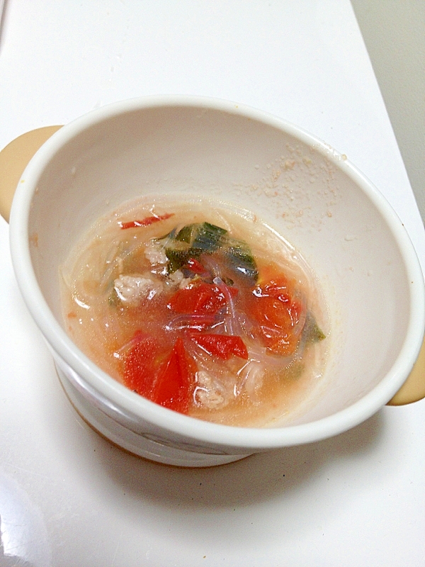 春雨とトマトのコンソメスープ☆離乳食