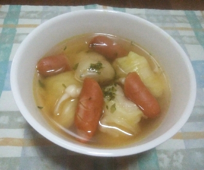 朝食にいかが♪我が家の“ミニロールキャベツスープ”