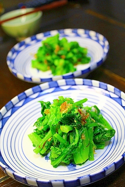 菜花の辛子おかか醤油