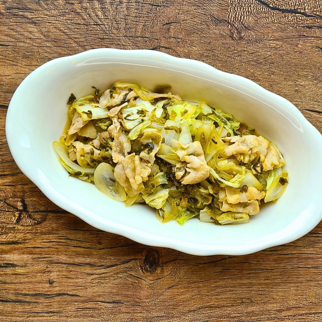 豚バラと白菜の高菜炒め