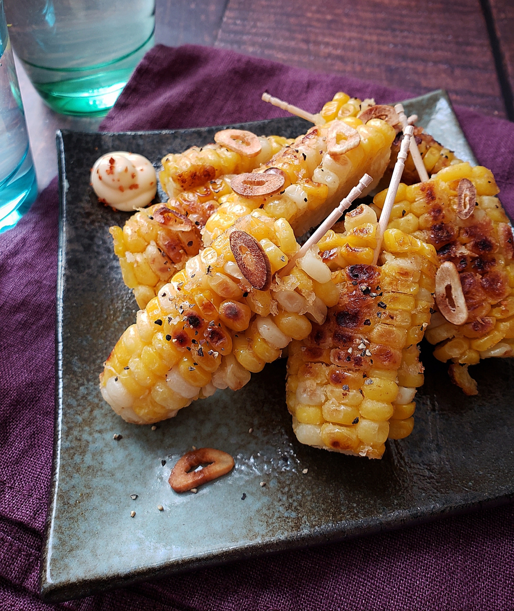 ガリバタ焼きとうもろこし