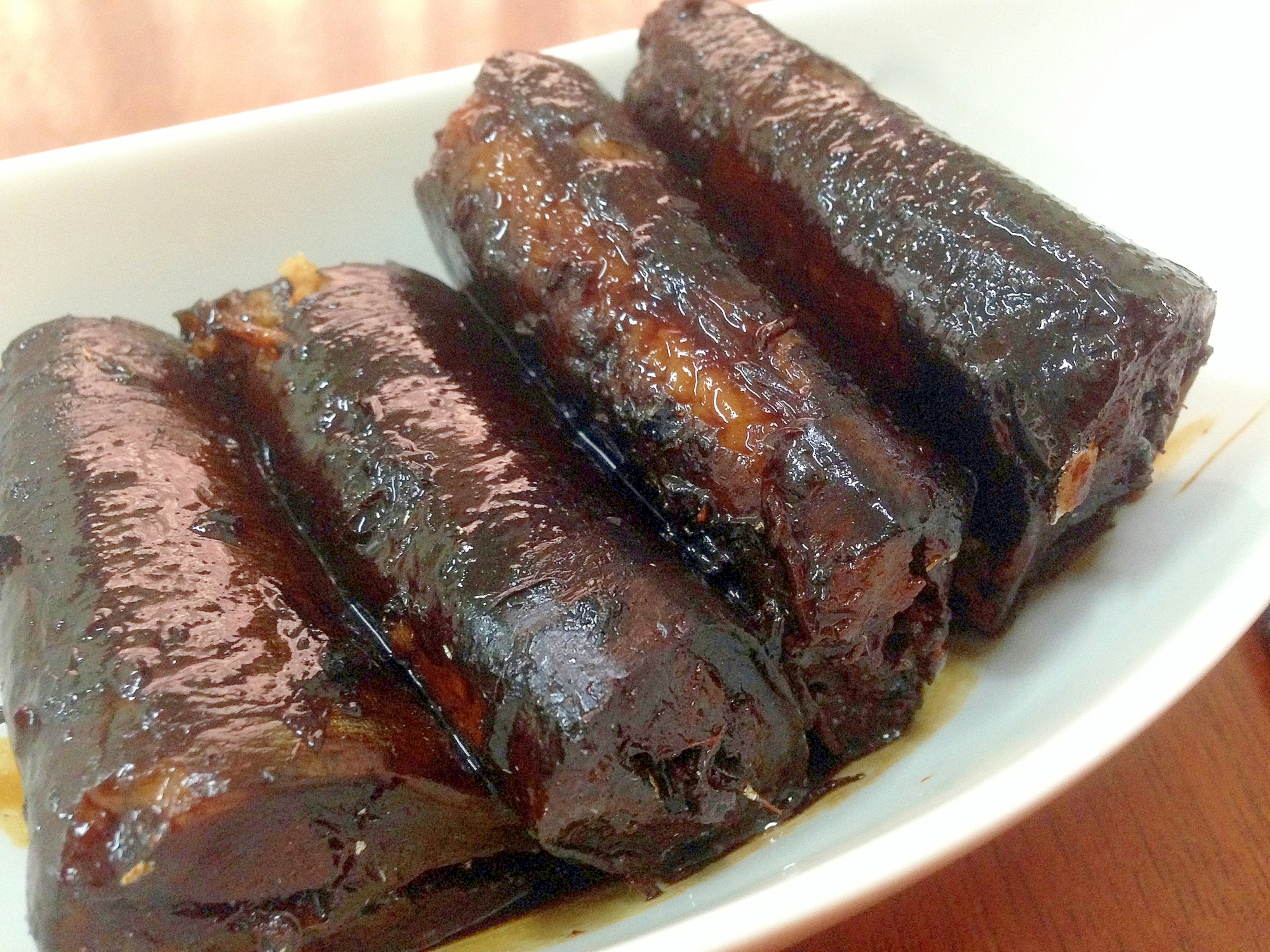 骨ごと食べてね♥圧力鍋でさんまの黒黒煮