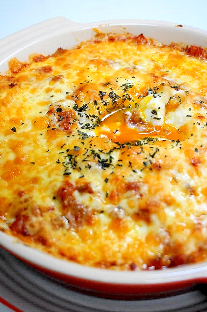 とろ~り卵が美味!余ったミートソースでドリア