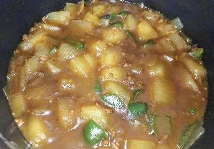 夏向け　冷んやりひき肉と冬瓜のカレー風味