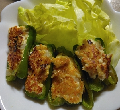 豚こまピーマン肉詰め
