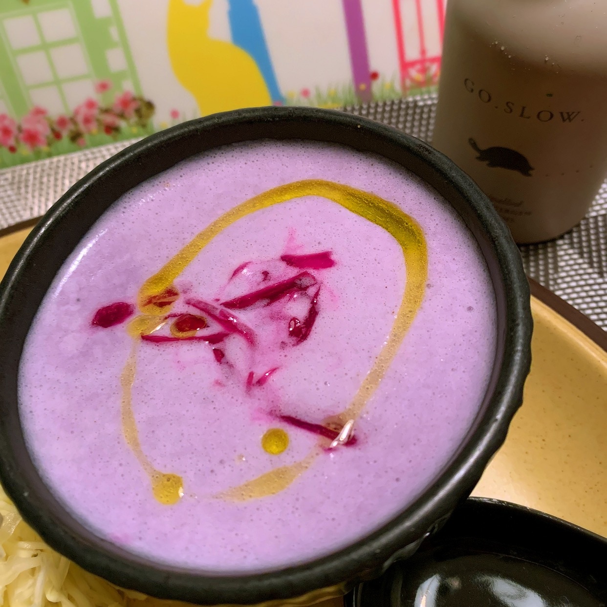 さらりとした紫キャベツの冷製豆乳スープ レシピ 作り方 By 嵯峨 恭也 楽天レシピ